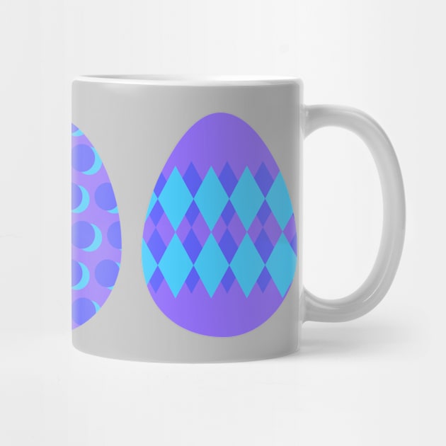 Eggspert Easter Eggs - Decorated Eggs in Purple and Blue by skauff